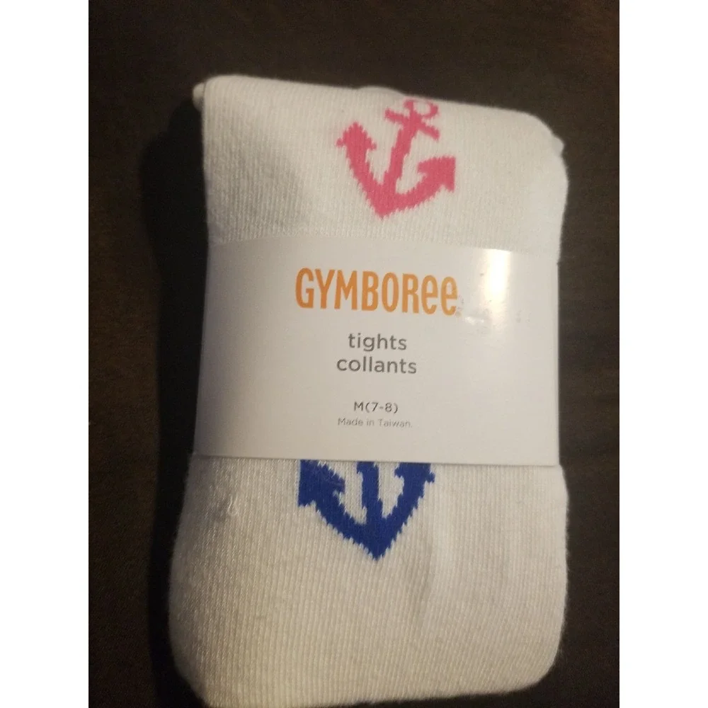 Gymboree stripes and anchors tights‎ M nwt